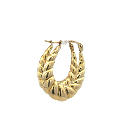 9ct yellow gold hoop earrings 2.1g (sh27523b)