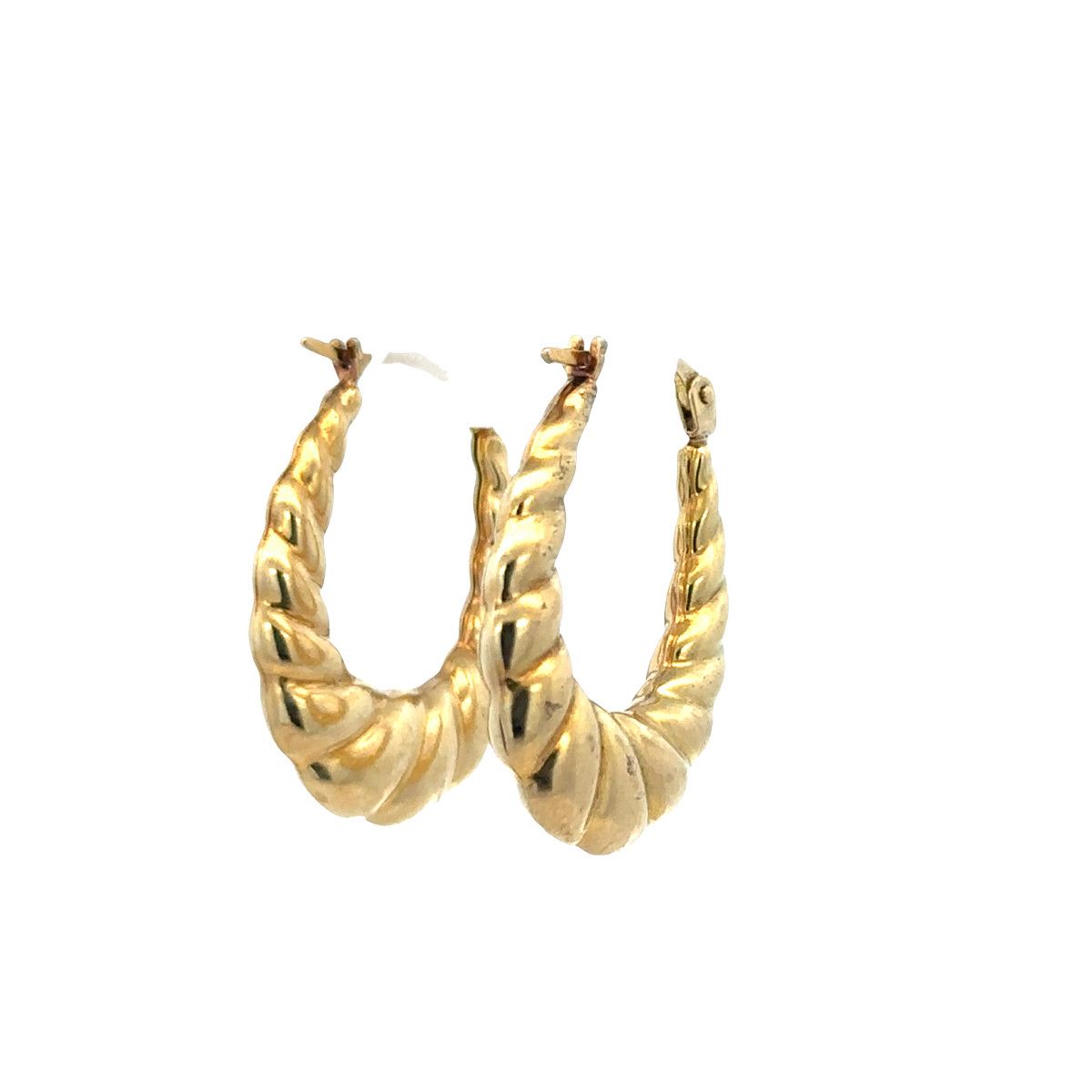 9ct yellow gold hoop earrings 2.1g (sh27523b)