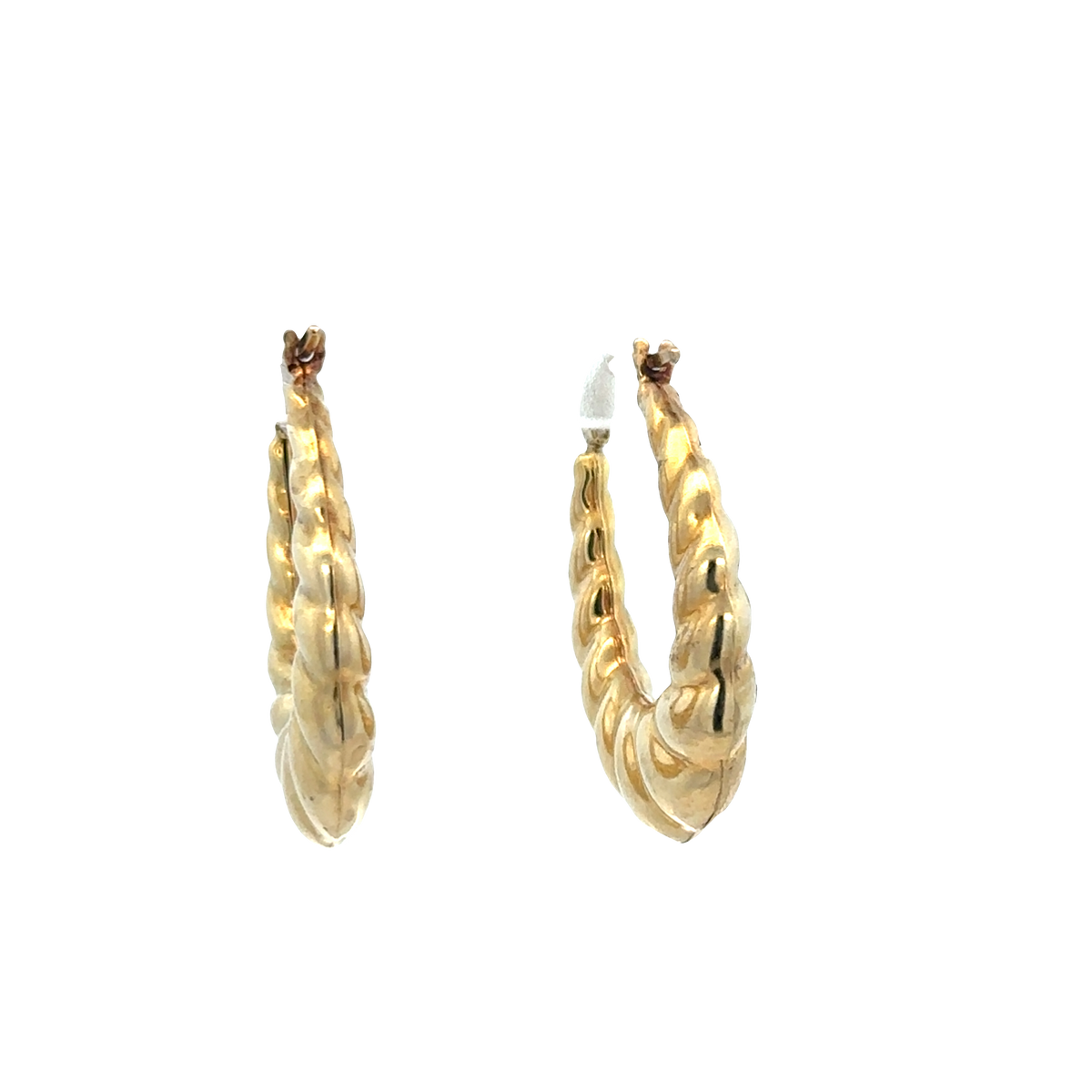 9ct yellow gold hoop earrings 2.1g (sh27523b)