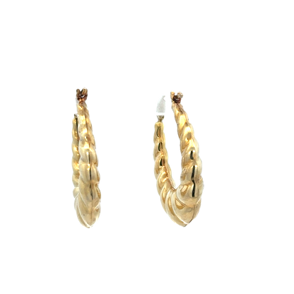 9ct yellow gold hoop earrings 2.1g (sh27523b)