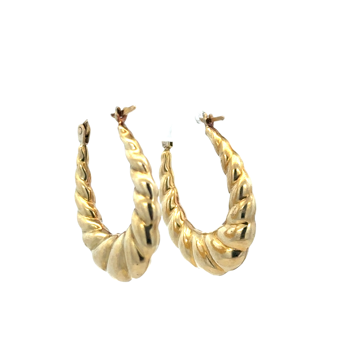 9ct yellow gold hoop earrings 2.1g (sh27523b)