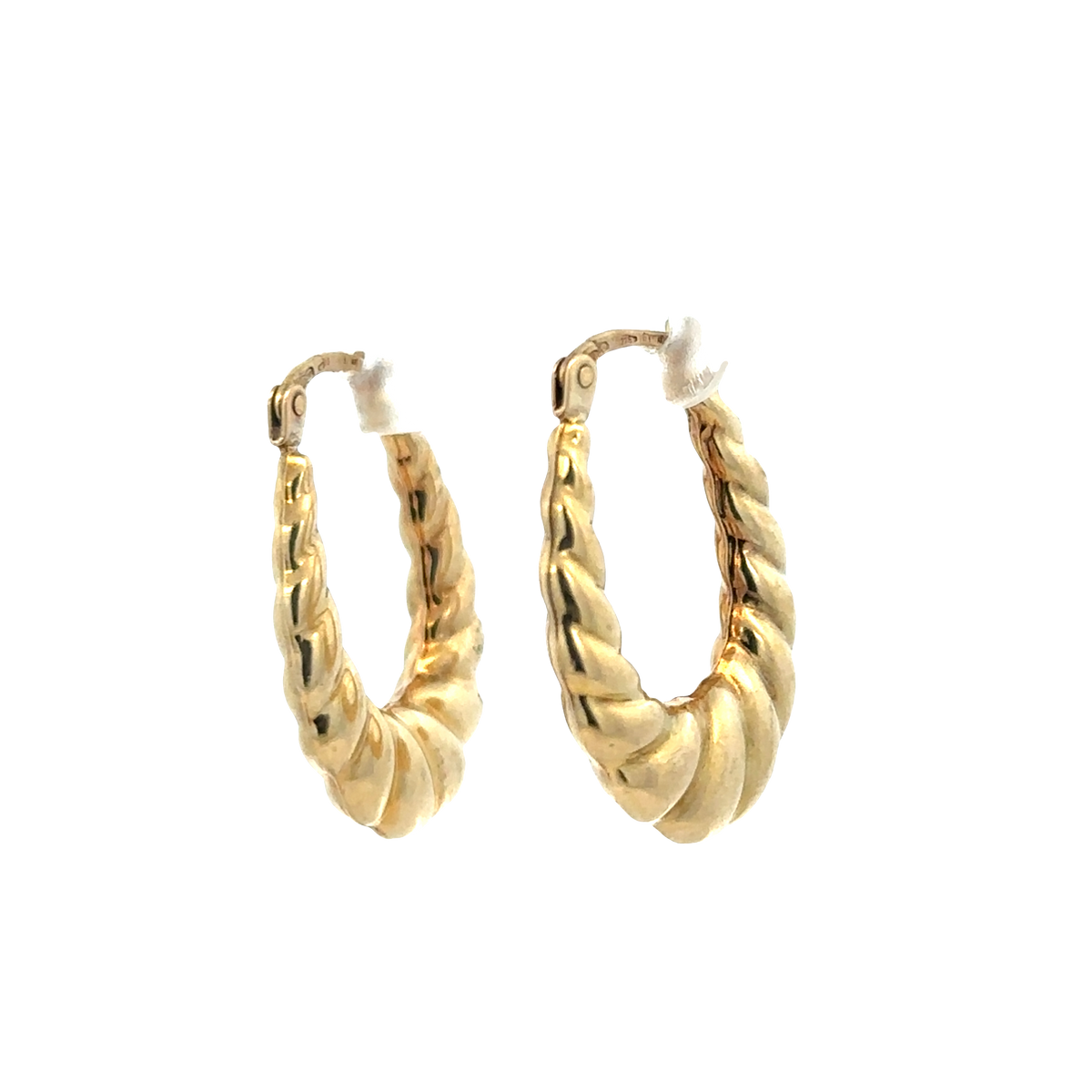 9ct yellow gold hoop earrings 2.1g (sh27523b)
