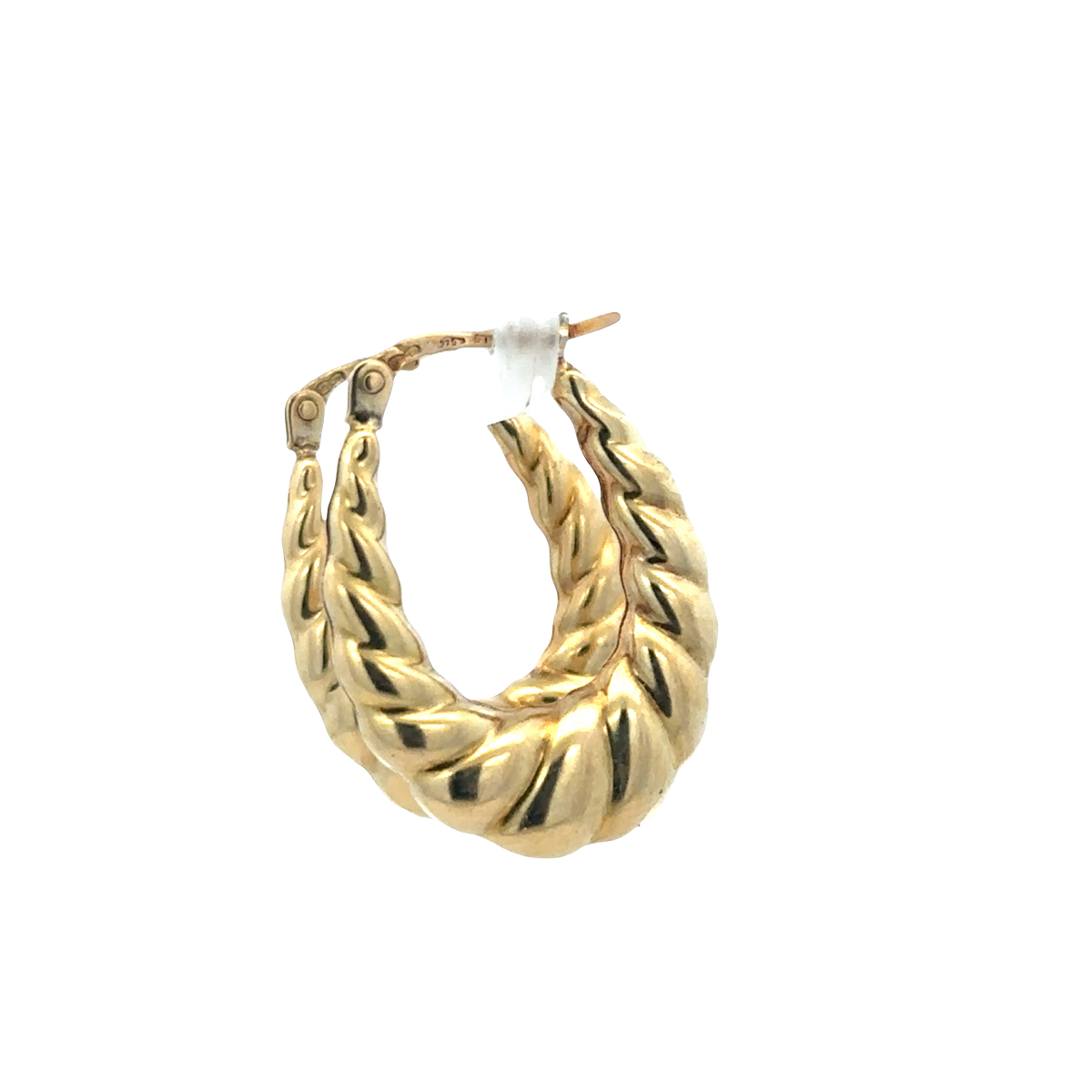 9ct yellow gold hoop earrings 2.1g (sh27523b)
