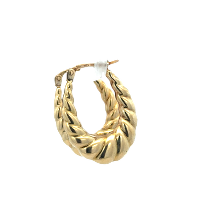 9ct yellow gold hoop earrings 2.1g (sh27523b)