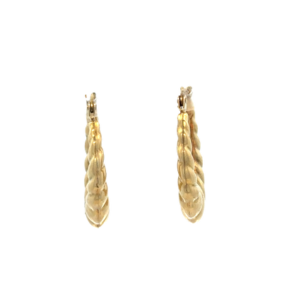 9ct yellow gold hoop earrings 2.1g (sh27523b)