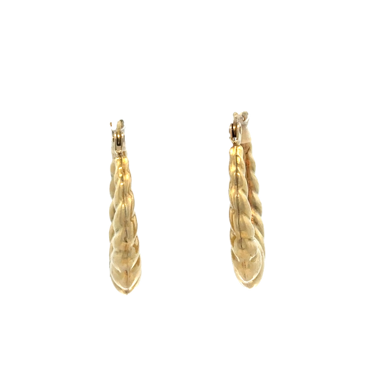 9ct yellow gold hoop earrings 2.1g (sh27523b)