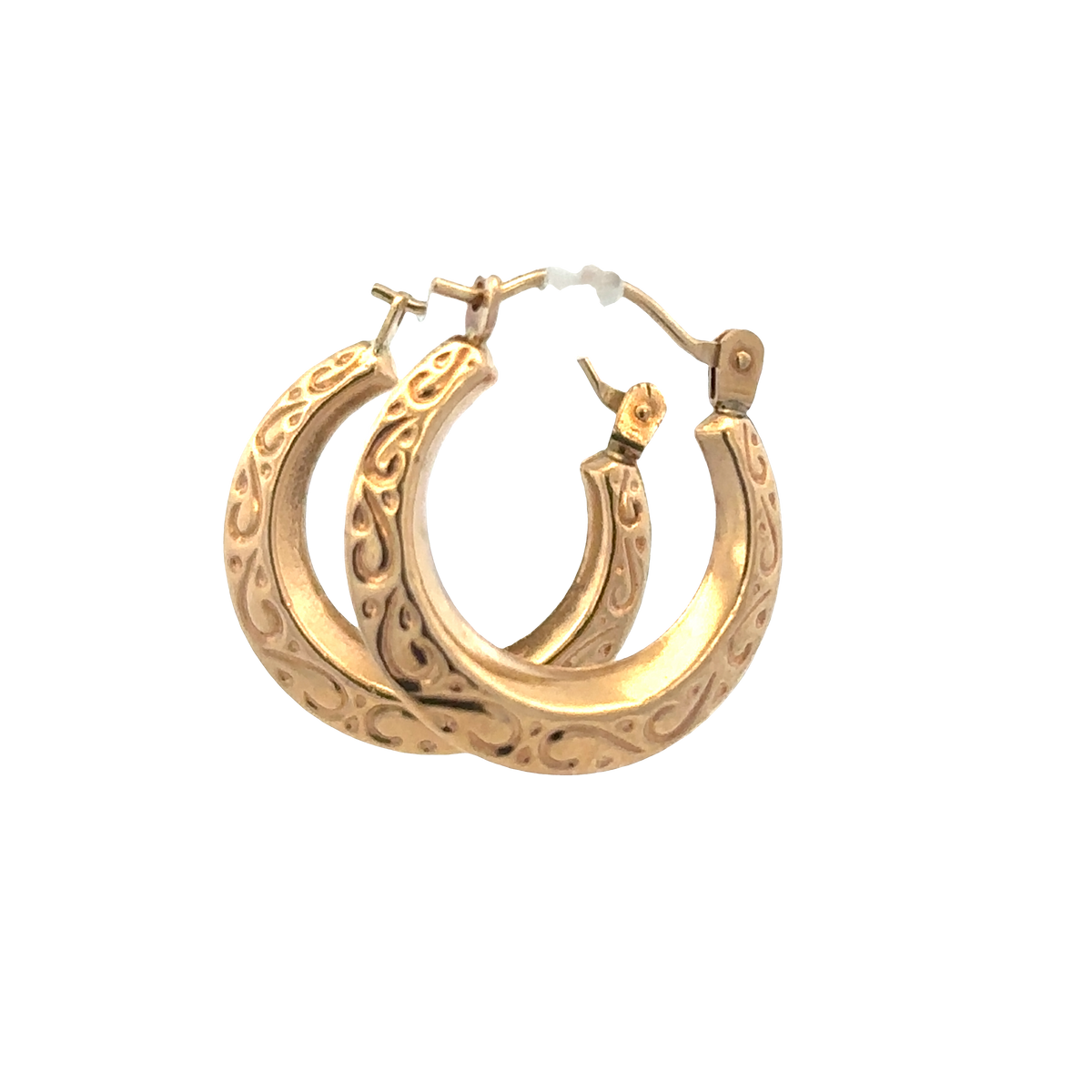 9ct yellow gold hoop earrings 1.3g (sh27511b)