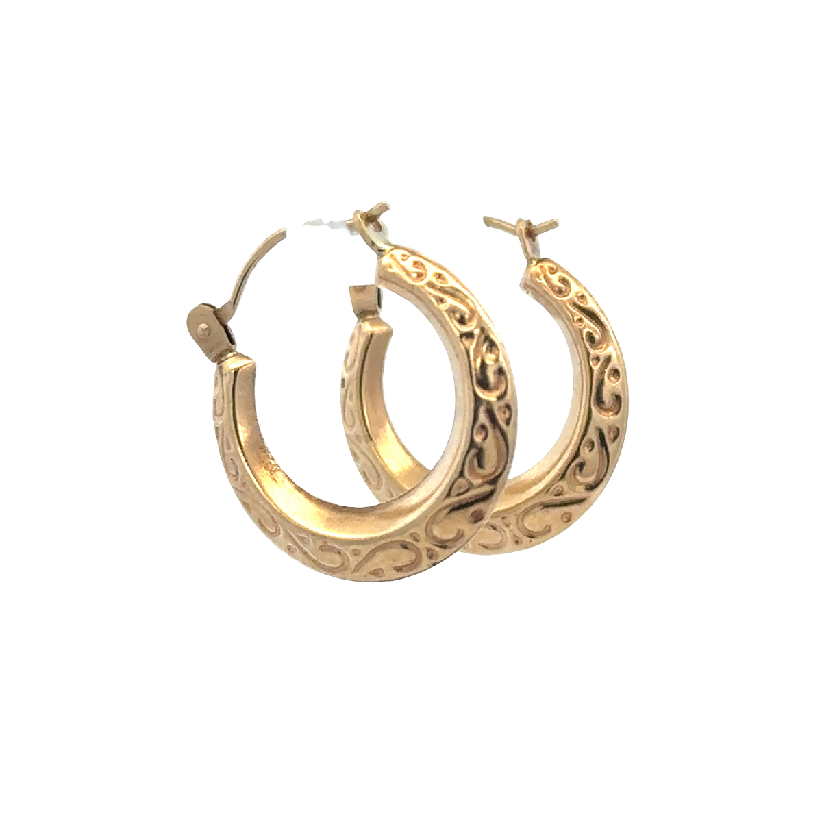 9ct yellow gold hoop earrings 1.3g (sh27511b)