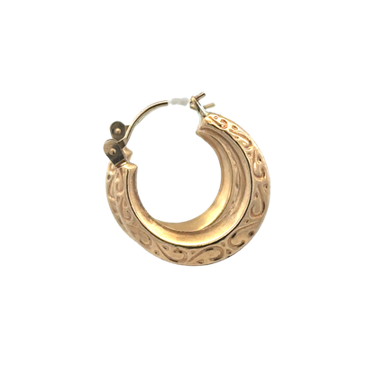 9ct yellow gold hoop earrings 1.3g (sh27511b)