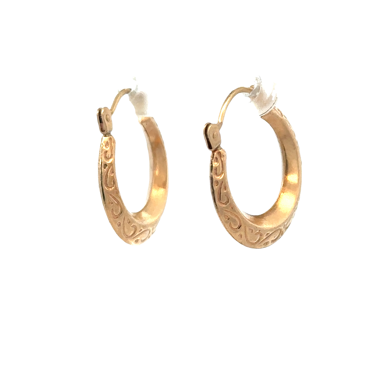 9ct yellow gold hoop earrings 1.3g (sh27511b)