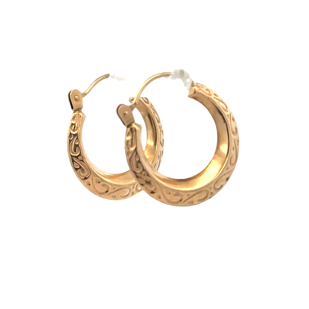 9ct yellow gold hoop earrings 1.3g (sh27511b)