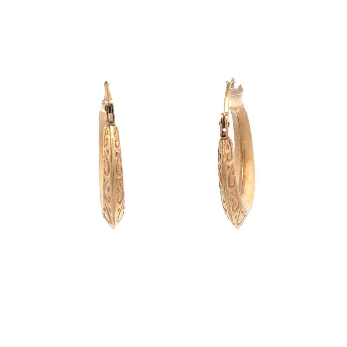 9ct yellow gold hoop earrings 1.3g (sh27511b)