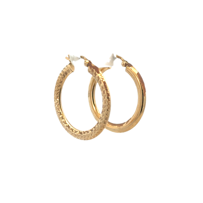 9ct yellow gold hoop earrings 1.8g (sh25712l)