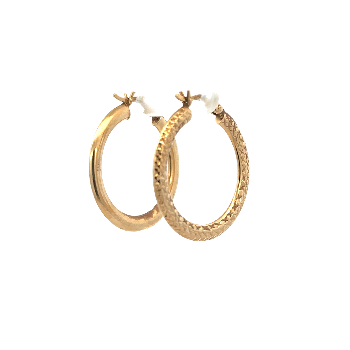 9ct yellow gold hoop earrings 1.8g (sh25712l)