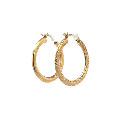 9ct yellow gold hoop earrings 1.8g (sh25712l)