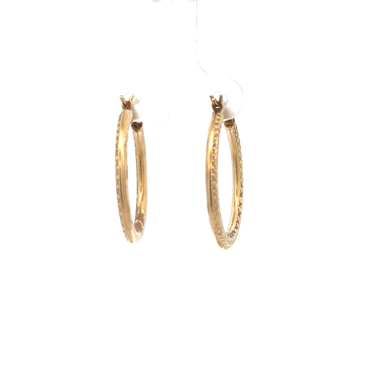 9ct yellow gold hoop earrings 1.8g (sh25712l)