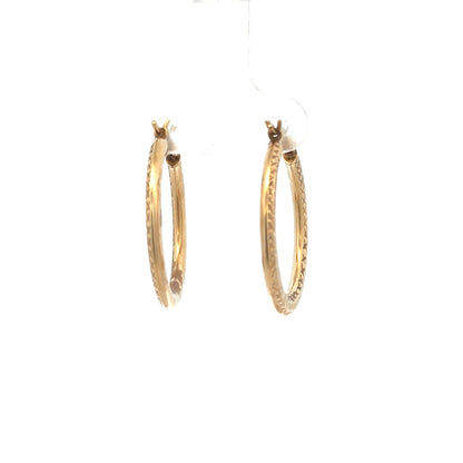 9ct yellow gold hoop earrings 1.8g (sh25712l)