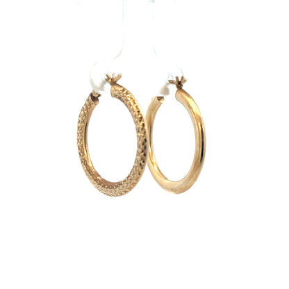 9ct yellow gold hoop earrings 1.8g (sh25712l)