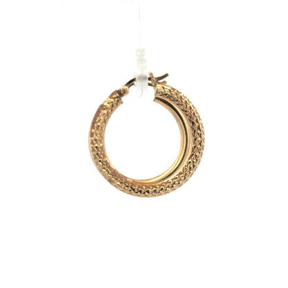 9ct yellow gold hoop earrings 1.8g (sh25712l)