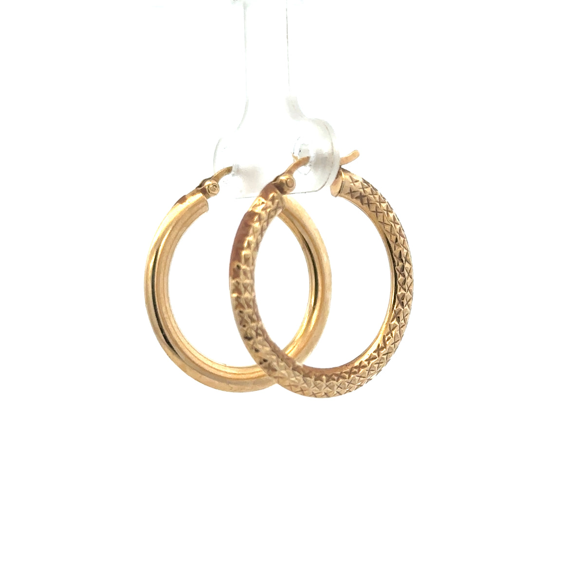 9ct yellow gold hoop earrings 1.8g (sh25712l)