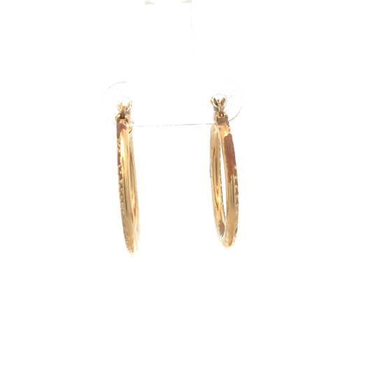 9ct yellow gold hoop earrings 1.8g (sh25712l)