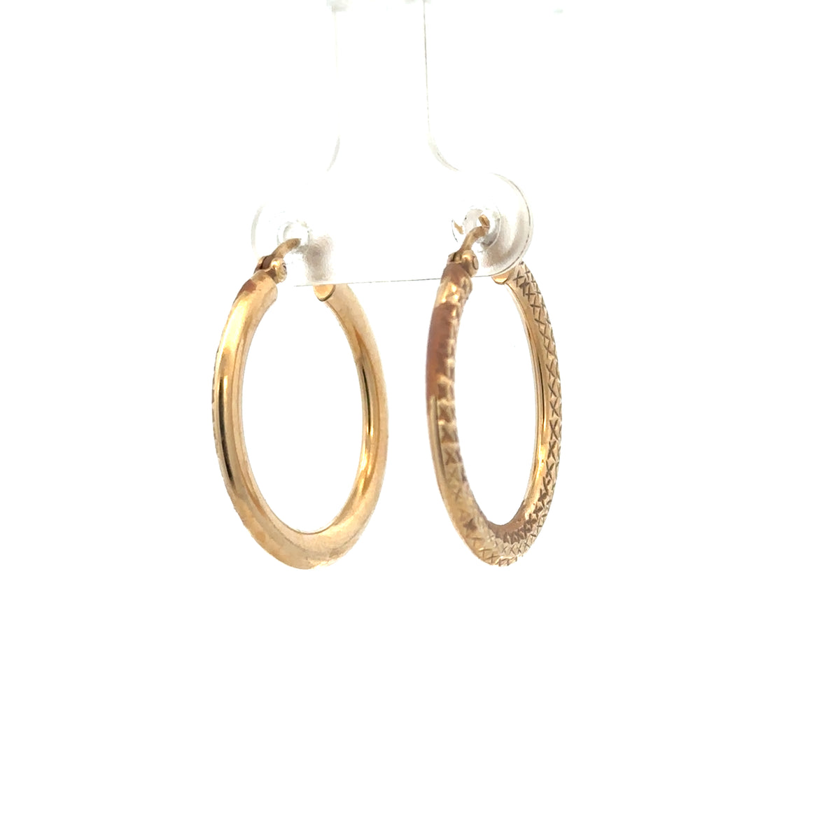 9ct yellow gold hoop earrings 1.8g (sh25712l)