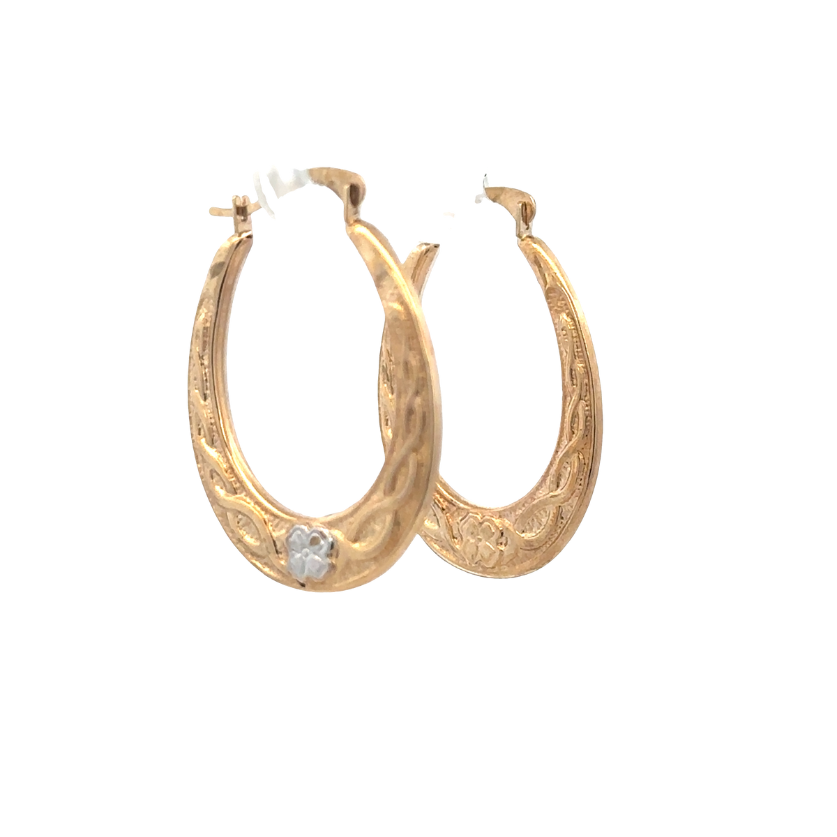 9ct yellow gold hoop earrings 0.9g (sh27319b)