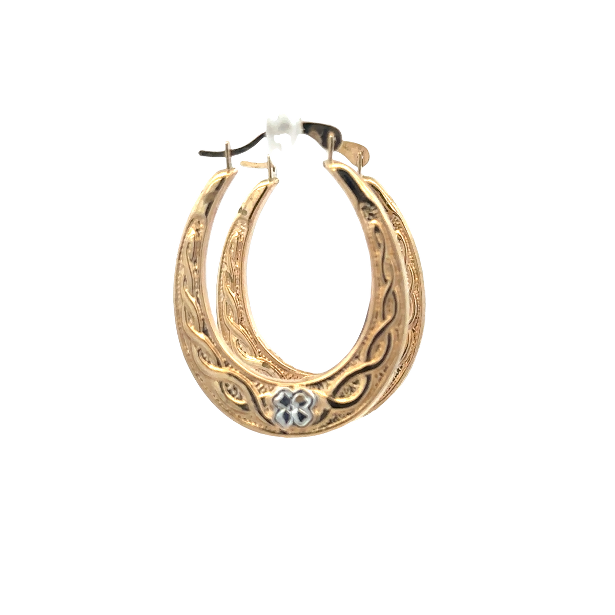 9ct yellow gold hoop earrings 0.9g (sh27319b)