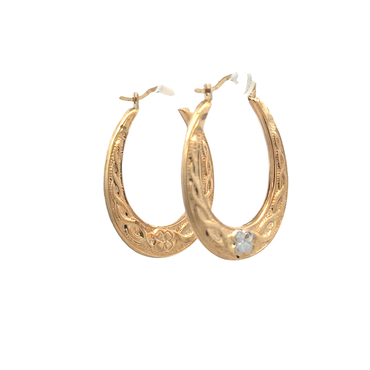 9ct yellow gold hoop earrings 0.9g (sh27319b)