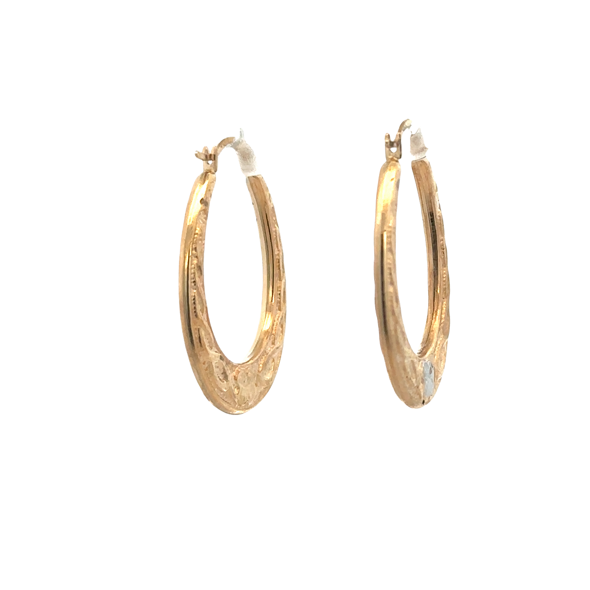 9ct yellow gold hoop earrings 0.9g (sh27319b)
