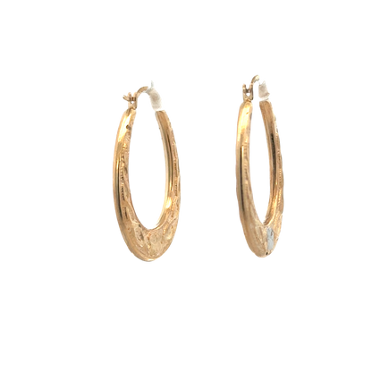9ct yellow gold hoop earrings 0.9g (sh27319b)