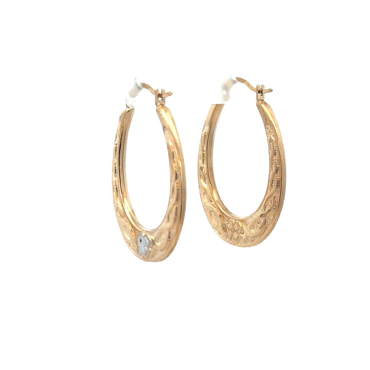9ct yellow gold hoop earrings 0.9g (sh27319b)