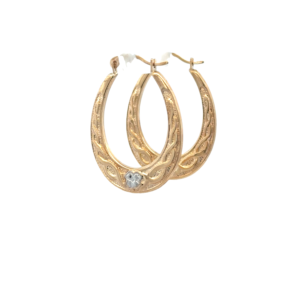 9ct yellow gold hoop earrings 0.9g (sh27319b)
