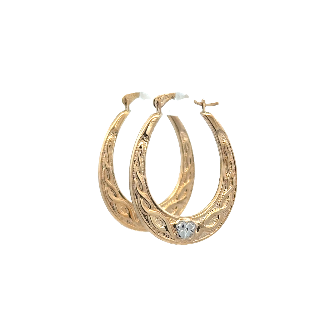 9ct yellow gold hoop earrings 0.9g (sh27319b)