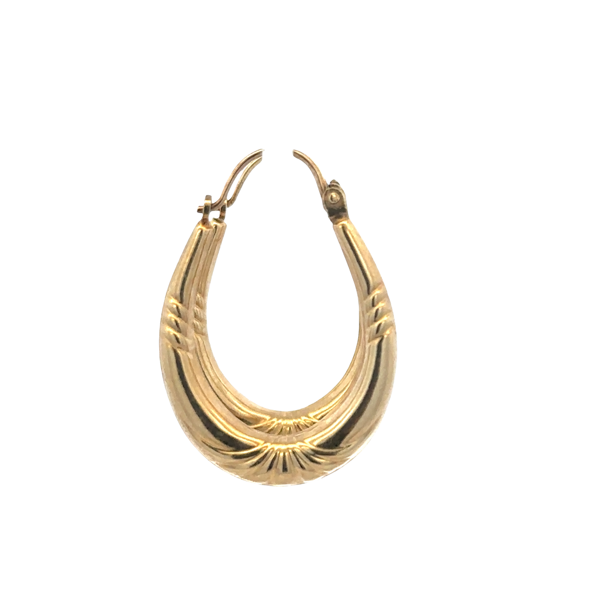 9ct yellow gold hoop earrings 1.6g (sh27278b)