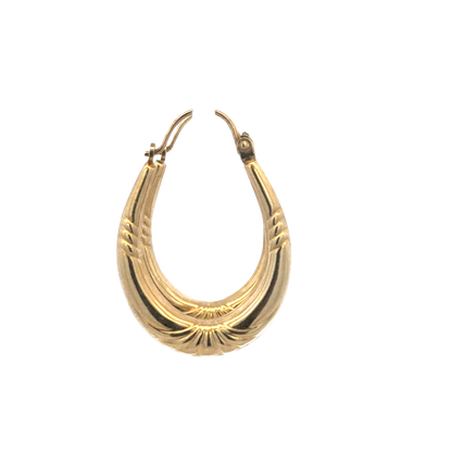 9ct yellow gold hoop earrings 1.6g (sh27278b)