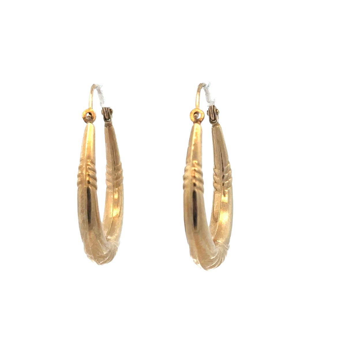 9ct yellow gold hoop earrings 1.6g (sh27278b)