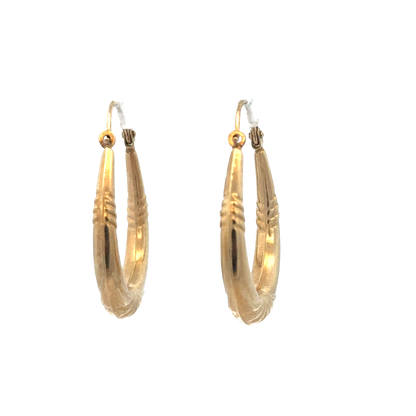 9ct yellow gold hoop earrings 1.6g (sh27278b)