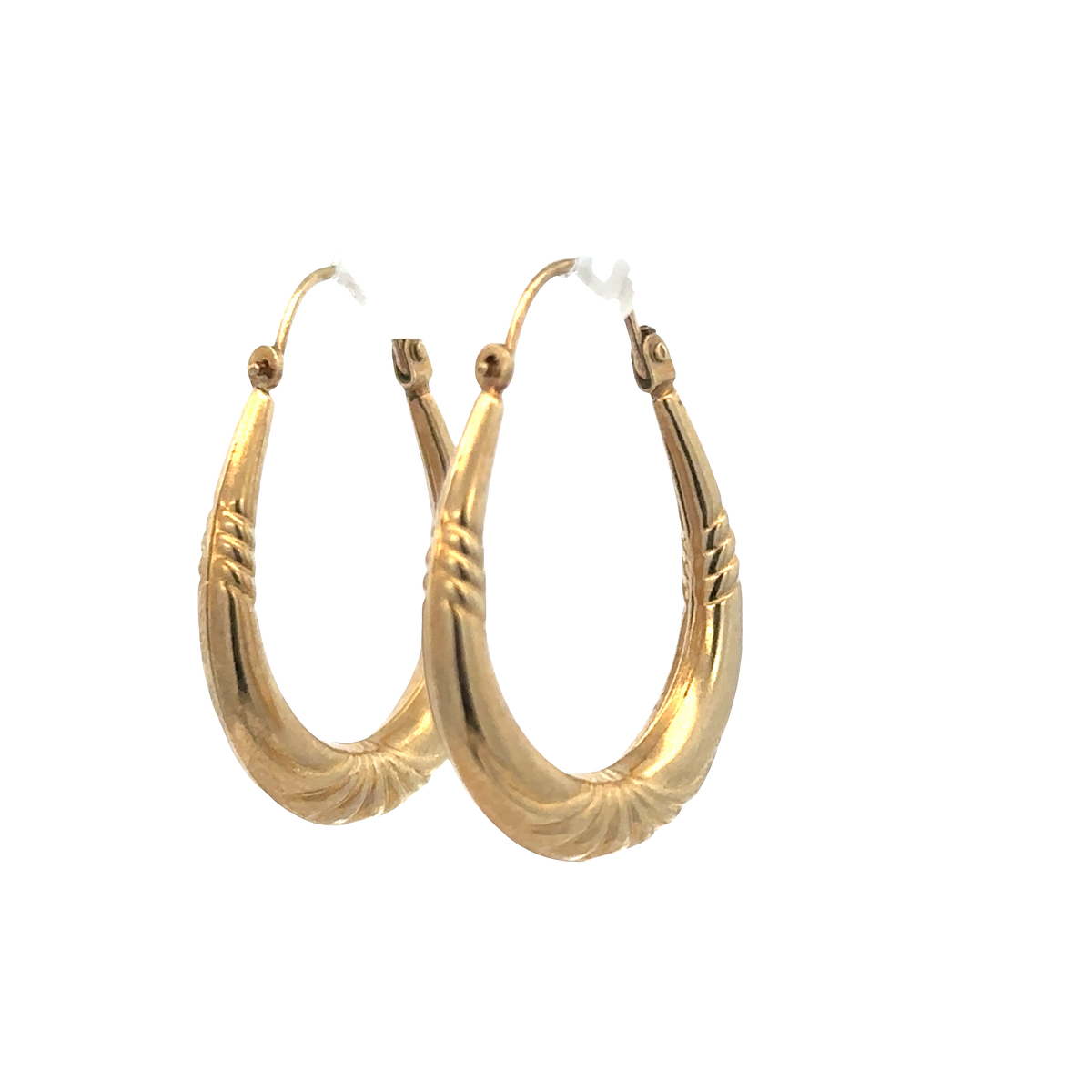 9ct yellow gold hoop earrings 1.6g (sh27278b)