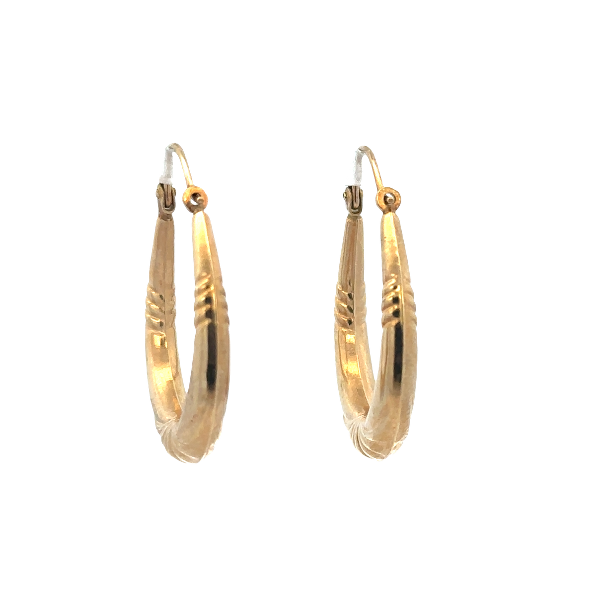 9ct yellow gold hoop earrings 1.6g (sh27278b)