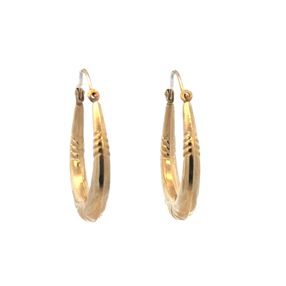 9ct yellow gold hoop earrings 1.6g (sh27278b)