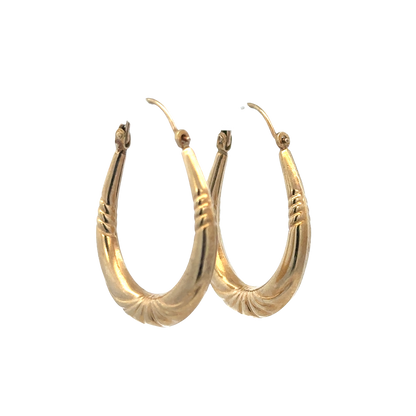 9ct yellow gold hoop earrings 1.6g (sh27278b)