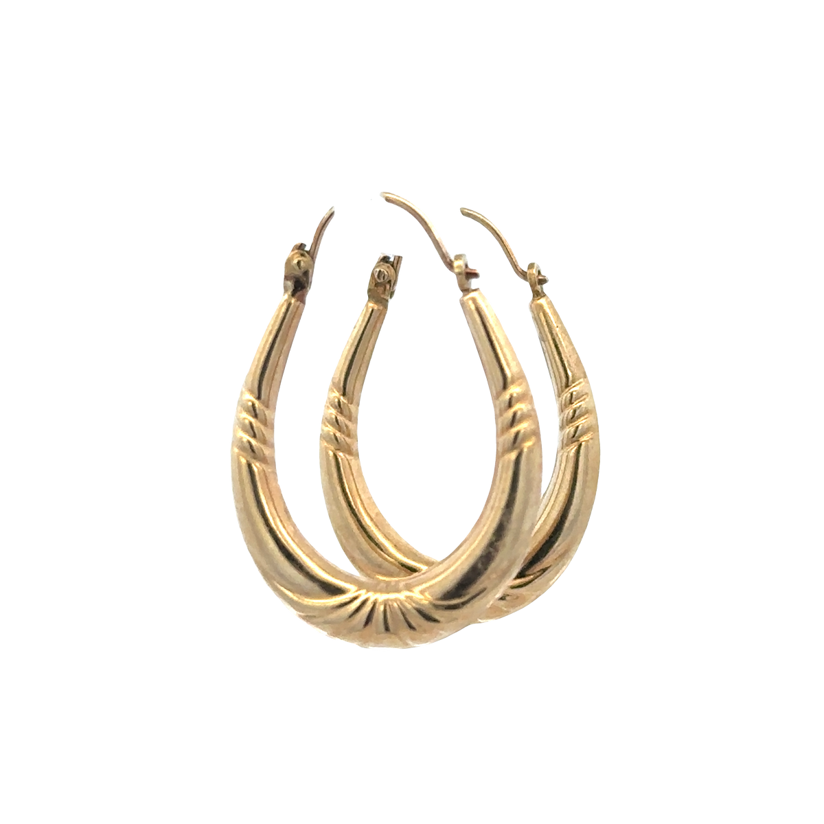 9ct yellow gold hoop earrings 1.6g (sh27278b)