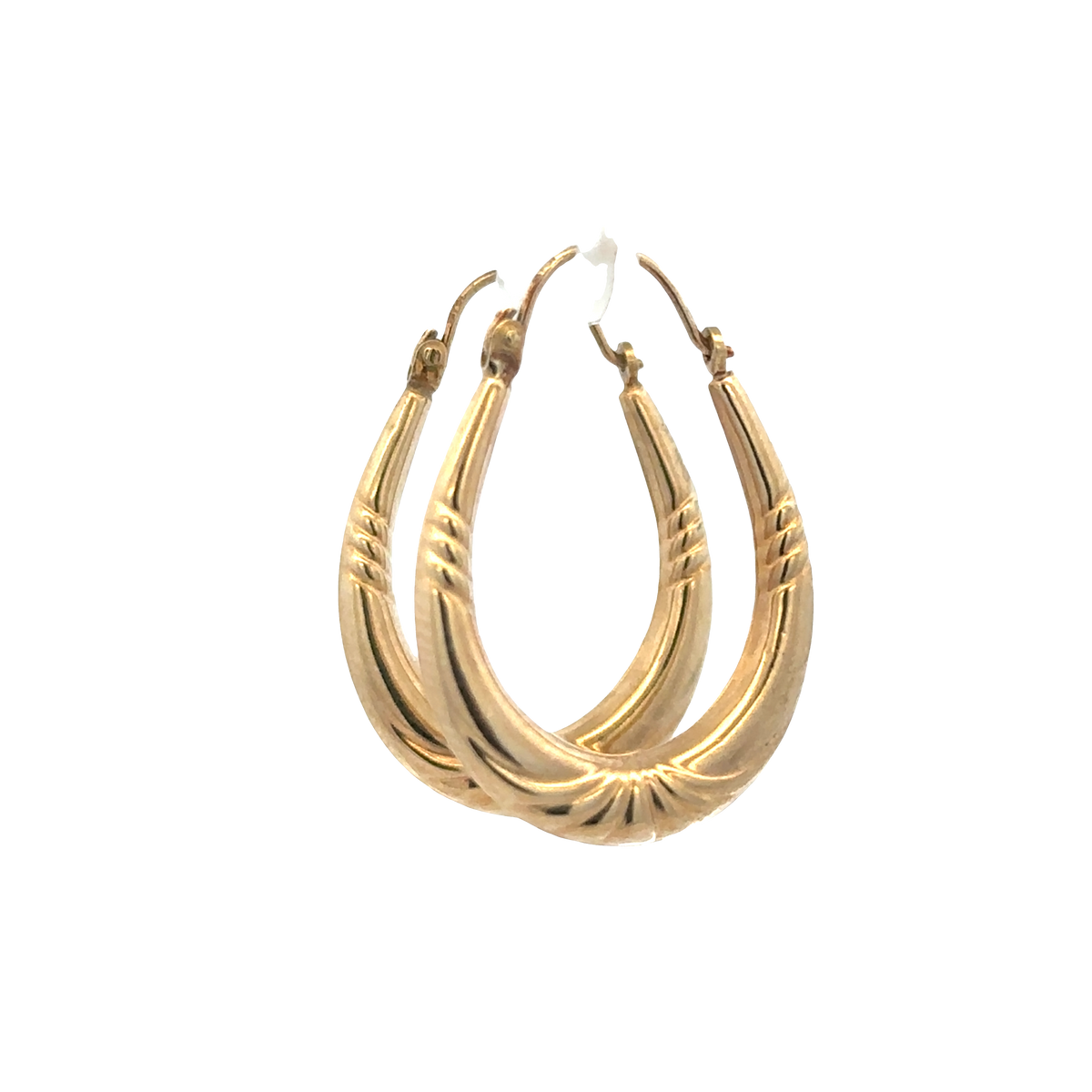 9ct yellow gold hoop earrings 1.6g (sh27278b)