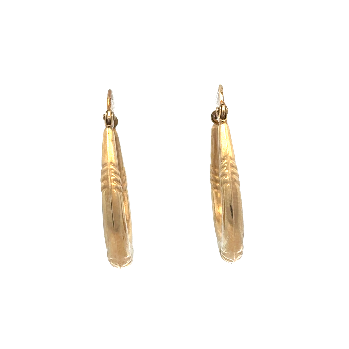 9ct yellow gold hoop earrings 1.6g (sh27278b)