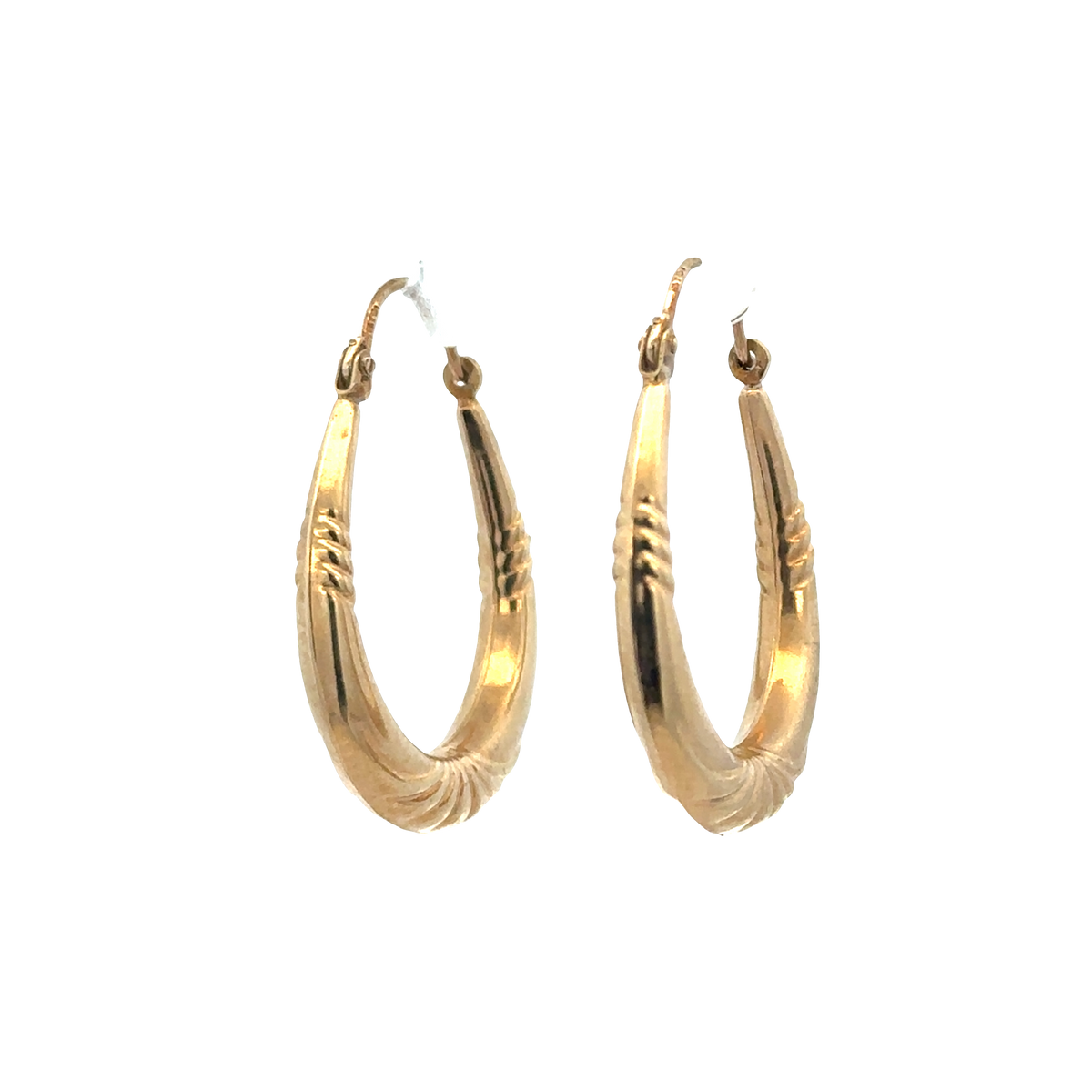 9ct yellow gold hoop earrings 1.6g (sh27278b)