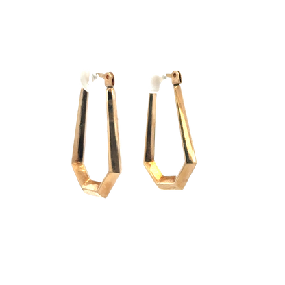 9ct yellow gold hoop earrings 0.9g (sh27513b)