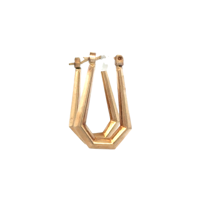 9ct yellow gold hoop earrings 0.9g (sh27513b)