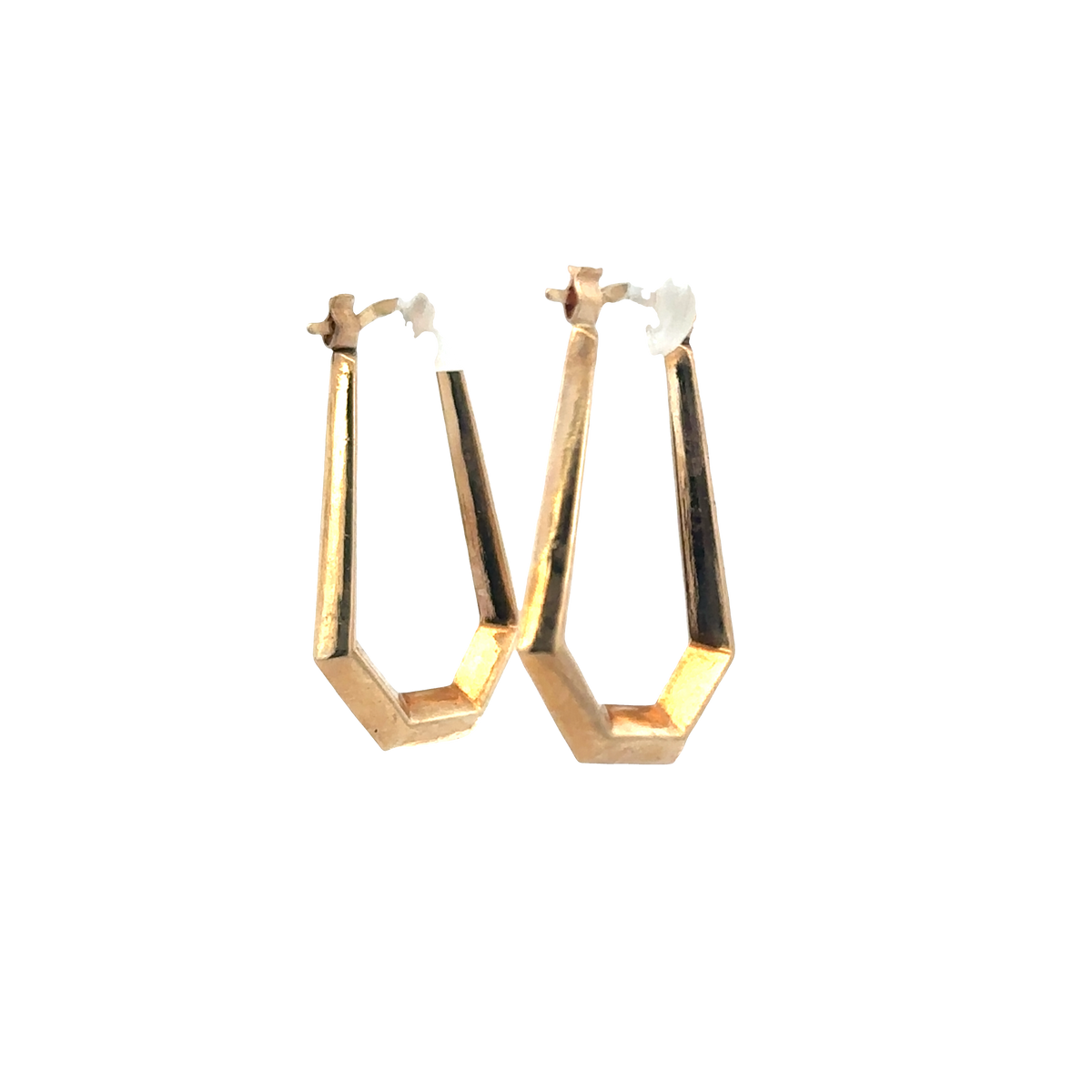 9ct yellow gold hoop earrings 0.9g (sh27513b)