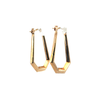 9ct yellow gold hoop earrings 0.9g (sh27513b)